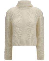 Moncler - Beige Wool Oves Aries Turtleneck - Lyst