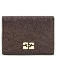 Ganni - Brown Recycled Polyester Wallet - Lyst