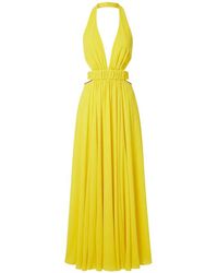 Trussardi - Yellow Viscose Dress - Lyst