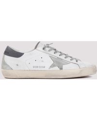 Golden Goose - White Ice Dark Gray Superstar Cow Leather Sneakers - Lyst