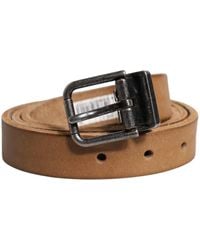 Dolce & Gabbana - Leather Belt With Metal Buckle - Lyst