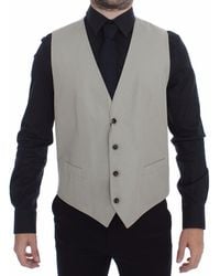 Dolce & Gabbana - Elegant Cotton Silk Dress Vest - Lyst