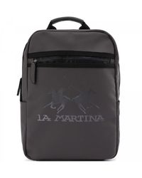 La Martina - Gray Polyethylene Backpack - Lyst