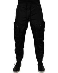 Dolce & Gabbana - Black Nylon Cargo Jogger Men Sweatpants Pants - Lyst