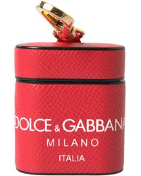 Dolce & Gabbana - Elegant Calf Leather Airpods Case - Lyst