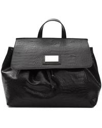 Pompei Donatella - Logo-plaque Snake Texture Handbag - Lyst