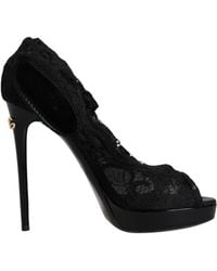 Dolce & Gabbana - Stretch Taormina Lace Boots Shoes - Lyst
