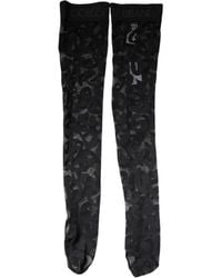 Dolce & Gabbana - Floral Lace Cotton Stretch Stockings Socks - Lyst