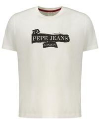 Pepe Jeans - White Cotton Men T - Lyst