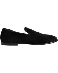 Dolce & Gabbana - Black Jacquard Loafers Formal Men Dress Shoes - Lyst