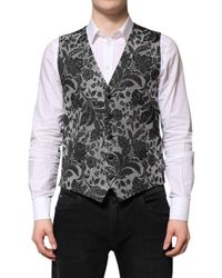 Dolce & Gabbana - Brocade Formal Waistcoat Vest - Lyst