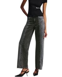 KARL LAGERFELD - Black Cotton Relaxed Fit Jeans - Lyst
