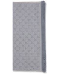 Gucci - Gg Supreme Embroidered Wool Scarf - Lyst