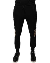 Dolce & Gabbana - Casual Joggers Leopard Print Side Stripe Trousers - Lyst