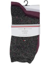 Tommy Hilfiger - Black Cotton Sock - Lyst