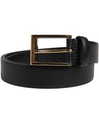 Dolce & Gabbana - Classic Leather Metal Buckle Belt Calf - Lyst