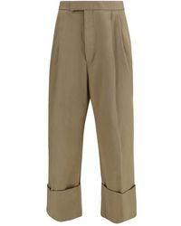 Thom Browne - Beige Cotton Casual Pants - Lyst