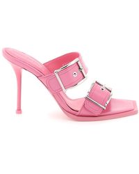 Alexander McQueen - 'punk' Leather Sandals - Lyst