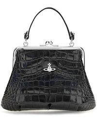 Vivienne Westwood - Black Calf Leather Bos Taurus Shoulder Bag - Lyst