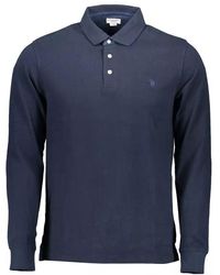 U.S. POLO ASSN. - Blue Cotton Polo Shirt - Lyst