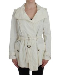 Plein Sud - White Trench Coat Jacket - Lyst
