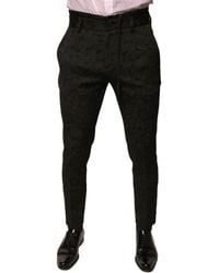 Dolce & Gabbana - Slim Fit Floral Trousers - Lyst