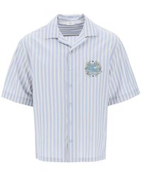 Etro - Pegasus Striped Bowling Shirt - Lyst