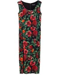 Dolce & Gabbana - Bicolor Viscose Long Dress - Lyst