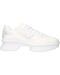 Prada - Fabric And Mesh Low-Top Sneaker - Lyst