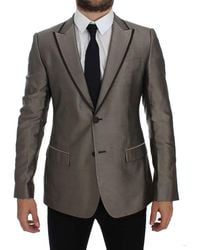 Dolce & Gabbana - Dolce Gabbana Slim Fit Silk Two Button Blazer - Lyst