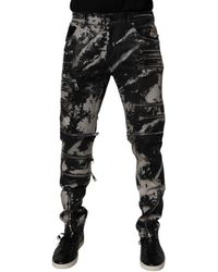 Dolce & Gabbana - Zip Detail Slim Fit Jeans - Lyst