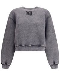 Alexander Wang - Embossed Logo Crewneck Sweatshirt - Lyst