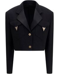 Versace - Black Wool Oves Aries Blazer - Lyst