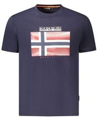 Napapijri - Blue Organic Cotton Men T - Lyst