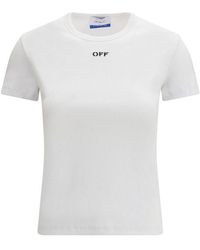 Off-White c/o Virgil Abloh - White Cotton T-shirt - It38 | S - Lyst