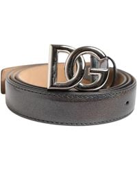 Dolce & Gabbana - Belt With Dg Logo Buckle - Lyst