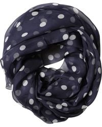 Dolce & Gabbana - Polka Dot Silk Neck Wrap Shawl 205Cm X 132Cm Scarf - Lyst