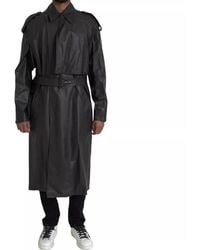 Bottega Veneta - Leather Waterproof Trenchcoat Jacket - Lyst