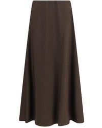 Brunello Cucinelli - Brown Wool Oves Aries Midi Skirt - Lyst