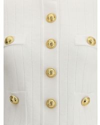 Balmain - Cardigan Whit Botton - Lyst