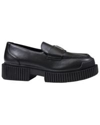 ARMANI EXCHANGE - Black Leather Platform Pumps - Lyst