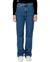 Calvin Klein - Blue Cotton Jeans & Pant - Lyst