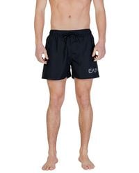 EA7 - Polyester Swim Shorts - Lyst