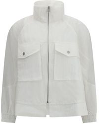 Pinko - White Polyester Shell Jacket - Lyst