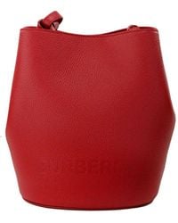 Burberry - Lorne Small Pebbled Leather Bucket Crossbody Purse Bag - Lyst