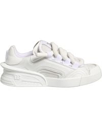 Dolce & Gabbana - White Calfskin Leather Low Top Sneakers Shoes - Lyst