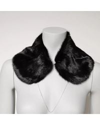 Dolce & Gabbana - Fur Shawl Neck Wrap Cover Collar Scarf - Lyst