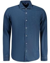 North Sails - Blue Cotton Men Shirt - Lyst