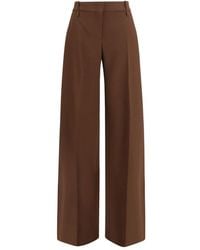 Ermanno Scervino - Brown Viscose Casual Pants - Lyst