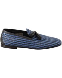 Dolce & Gabbana - Elegant Woven Leather Loafers - Lyst